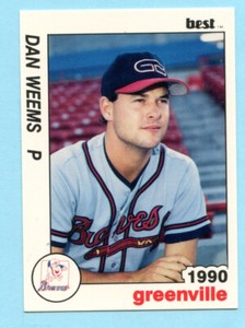 1990 Minor League Dan Weems- Greenville Braves- Box 122