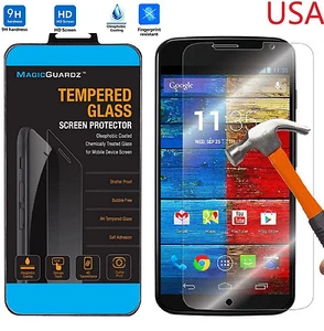 NEW Tempered Glass Protective Screen Protector Film Motorola Moto X XT1056 1058 - Picture 1 of 4
