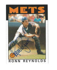 Autographed Signed 1986 Topps RONN REYNOLDS New York Mets Card #649 - w/COA