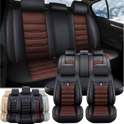 Fits For Toyota Tundra 2008-2024 Car 5-Seat Cover Leather Front Rear Set Cushion Foto 1 de 4