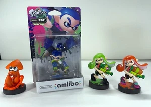 Nintendo Amiibo Splatoon 2 | Lote de figuras Inkling Girl, Boy, Squid | Usadas - Imagen 1 de 1