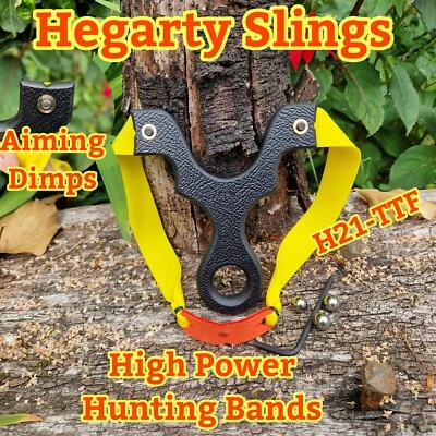 HEGARTY SLINGS H21-TTF ,SNIPERSLING Catapulta/Slingshot H21 Ttf, CON ABRAZADERAS DE BANDA, CAZA, ESLINGAS HEGARTY