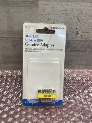New Male DB9 to Male DB9 Gender Adapter  26 231 Radio Shack Computer Accessory - Image 1 of 4