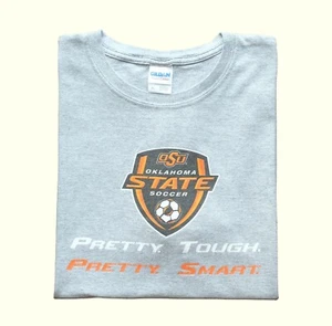 NCAA OKLAHOMA OSU COWBOYS SOCCER VTG Y2K 90s  GILDAN GRAY T SHIRT SZ XL - Picture 1 of 4