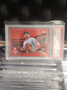 2014 Topps Update Mookie Betts Red Hot Foil PSA 10 Rookie RC Gem Mint US301 Sox