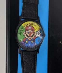 1990er Nintendo Promotion / Mitarbeiter Armbanduhr Watch Mario Promo & Box - Bild 1 von 2