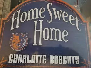 CHARLOTTE BOBCATS- NBA Vintage Arched Wood Sign Home Sweet Home 11 X 9 1/2 NIP - Picture 1 of 3