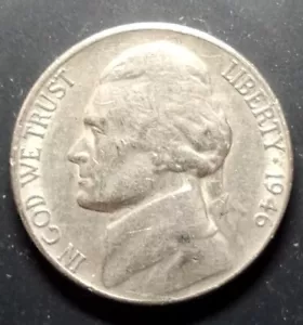 1946 S Jefferson Nickel Error Rotated Die - Picture 1 of 5