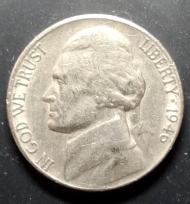 1946 S Jefferson Nickel Error Rotated Die  - Image 1 of 4