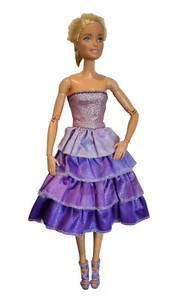 Barbie Sparkle Dress 12" Purple Dress Hair Made To Move Doll Articulated C356G - Picture 1 of 18