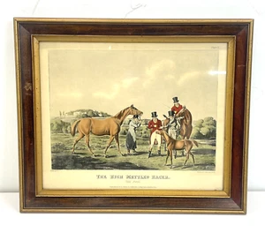 VINTAGE HORSE PRINT THE HIGH MATTLED THE FOAL HENRY THOMAS ALKEN FRAMED - Picture 1 of 7