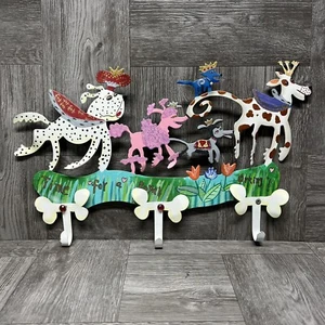 Karen ROSSI Wall Hanger Hooks Fancy Dogs “Time For A Royal Outing” Pre-Owned  - Picture 1 of 19
