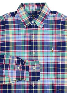 POLO Ralph Lauren Oxford Shirt Men's Slim Fit Long Sleeve 100% Casual Cotton