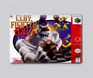 CLAY FIGHTER 63 1/3 N64 - IMÁN NEVERA 2"x3" (caja retro juego nintendo 64 - Imagen 1 de 3