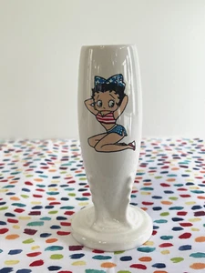 Jarrón Fiestaware Betty Boop Bud Blanco Patriótico Exclusivo Florero Pequeño - Imagen 1 de 8