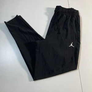Nike Air Jordan Brand Woven Jogger Pants S Black Lightweight Dri Fit Sweatpants - Picture 1 of 9