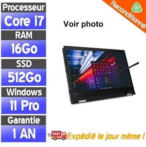 ☑️⭐☑️PC portable Lenovo Yoga L380 - Core i7-8550U - SSD 512Go - Ram 16Go☑️⭐☑️ - Afbeelding 1 van 5