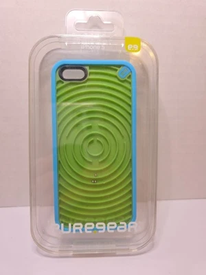 Funda de Juego Puregear Groovy RETRO para Apple iPhone 5 - Azul y Verde NUEVA Foto 1 de 2