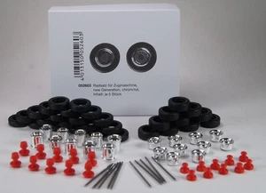 HO 1:87 Herpa # 52603 5 juegos de ruedas de camión - cromo/rojo - 11,4 mm de diámetro - Imagen 1 de 2