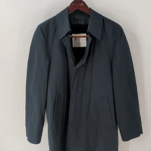 Vintage London Fog Maincoat Weatherwear Long Trench Coat Blue Size 38 - Picture 1 of 10