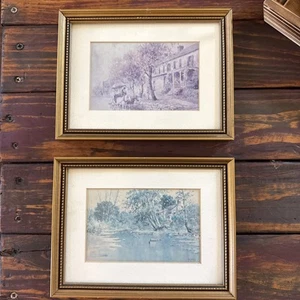 Paul Sawyier Framed Prints 3.5” X 5.5” Set of 2 - Picture 1 of 6