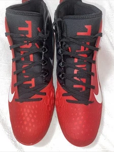 Nike Force Zoom Trout 5 Baseball Cleats Red Black Metal Men’s Size 12 AH3373 601 - Picture 1 of 7