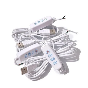 1 Pc White DC5V USB LED Dimmer Adapter LED Dimming Controlle Extension Cable wit - Picture 1 of 5