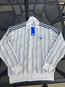 Adidas Summer Glow Crochet Firebird Track Top Jacket L Large 100% Authentic - Picture 1 of 3