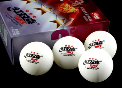 DHS 12 Pack 3 Star White Table Tennis Balls Ping Pong Ball 40m Ping Pong Game - Image 1 of 4