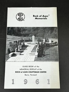 Vintage 1961 Rock of Ages VT Guide Brochure Craftsman Center Memorial Display - Picture 1 of 7