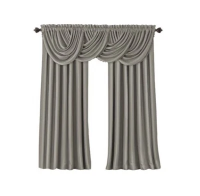 Elrene ~ Panel de ventana oscurecido de seda sintética para todas las estaciones ~ 52"x84" ~ plateado Foto 1 de 4