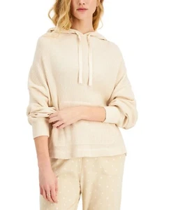 Style & Co Petite Cotton Waffle-Knit Hoodie, Oatmeal Heather, PXL - Bild 1 von 10