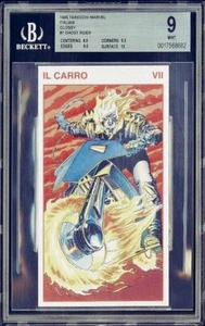 1995 Tarocchi Marvel Glossy 5 Ghost Rider BGS 9 w/ 10 Pop4 MINT Tarot Card SP - Picture 1 of 2
