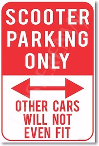 Solo estacionamiento para scooter - NUEVO PÓSTER DE HUMOR - Imagen 1 de 1