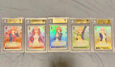 Weiss Schwarz Quintessential Quintuplets TD Super Rare Complete Set Of 5 BGS 10 - Image 1 of 4