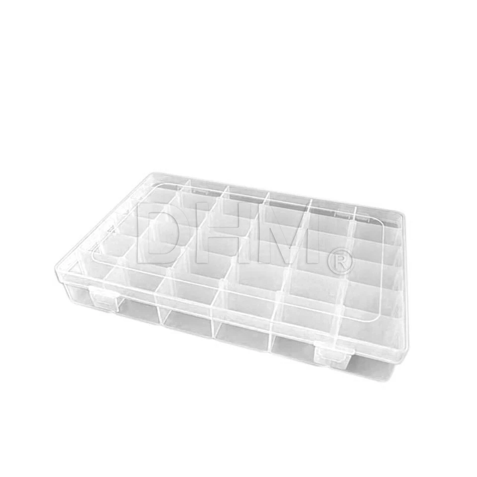 Box Of Plastic Clear Storage 19, 8x13, 4x3, 8 MM - Image 1 of 1