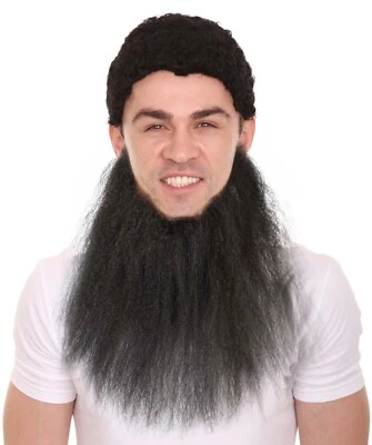 Cabello humano para hombre barba larga cosplay cabello facial M-1298 Foto 1 de 4