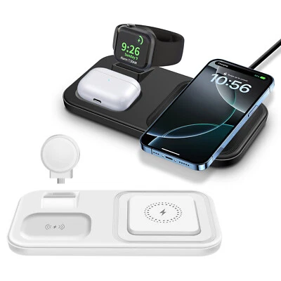 3in1 Wireless Charging Pad Charger Station For Apple Watch 10 Air Pods iPhone 16 - Image 1 of 4