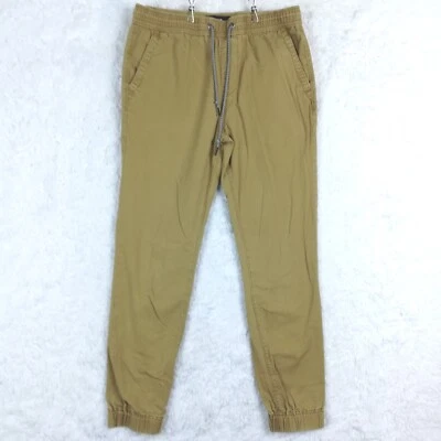 Pantalones de chándal Aero para hombre marrón camel sarga tirar con cordón elástico XS Foto 1 de 4