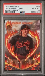 2024 Bowman #RI-9 JACKSON HOLLIDAY Rising Infernos Refractor SP - PSA 10 GEM - Picture 1 of 2