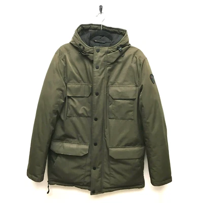 Chaqueta Parka Pajar Canadá Para Hombres Ejército A Presión Cremallera Completa Fielding Down Bolsillos con Capucha S Foto 1 de 4