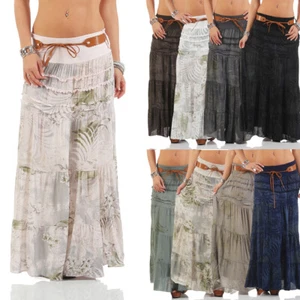 Maxirock Sommerrock Rock Dame Glockenrock Stufen  Strandrock S ,M ,L YS105 - Bild 1 von 23