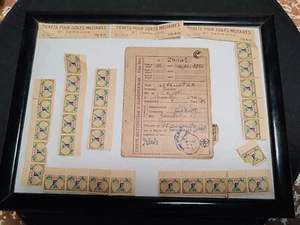 Carte D'alimentation Et Ticket Pour Militaire Isolé 1949 - Picture 1 of 8