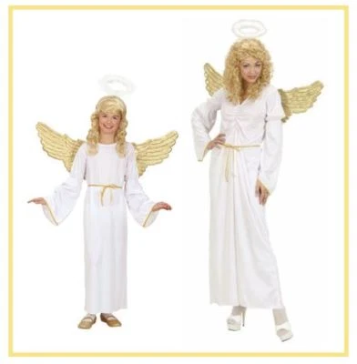 WIDMANN Engel Kostüm Mädchen Frauen Damen 3tlg Christkind Engelskostüm Weihnachten