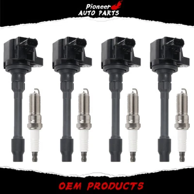 4X Ignition Coil+Spark Plug For Honda Civic Accord CR-V 1.5L 2.0L L4 UF781 Foto 1 de 4