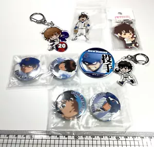 Diamond no Ace Sawamura Eijun Seidou 9 artículos correa de goma acrílica lata insignia lote T1 - Imagen 1 de 1