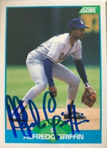Alfredo Griffin Autographed 1989 Score #167 - Picture 1 of 1