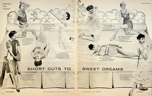 Photoplay Star Fashions 1955 Mala Powers Joanne Gilbert anuncio impreso vintage de 2 páginas - Imagen 1 de 5