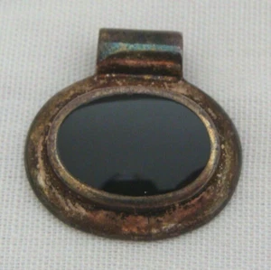 Colgante ovalado de ónix plata esterlina y negro - Imagen 1 de 4