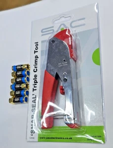 SAC Snap-Seal Triple F/BNC/RCA 3 w 1 Narzędzie do zaciskania kabli RG6, RG59 C2004 - Zdjęcie 1 z 11